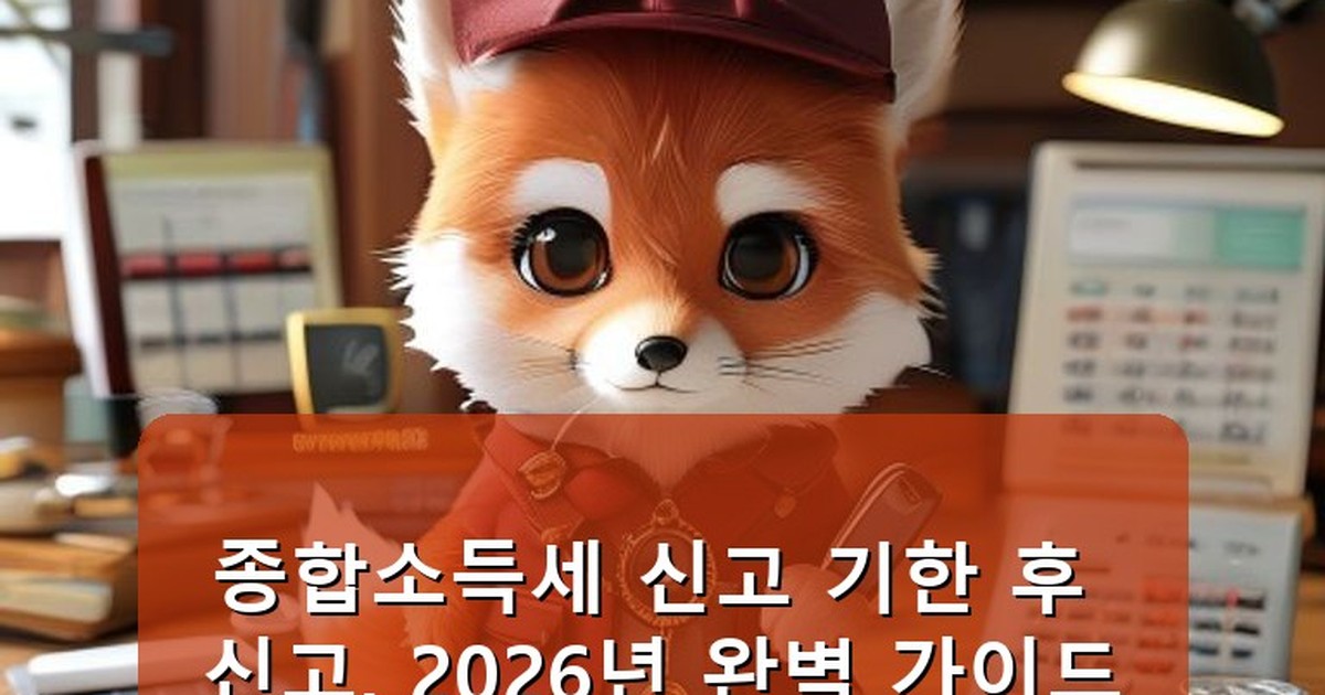 종합소득세 신고 기한 후 신고 - edu.whcksdid.kr 캐릭터